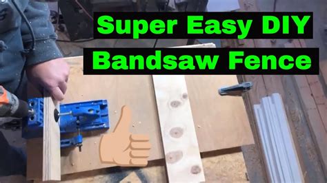 Clamp the fence in this position while you draw a fine line along the factory edge. Super Simple and Easy DIY Bandsaw Rip Fence - YouTube