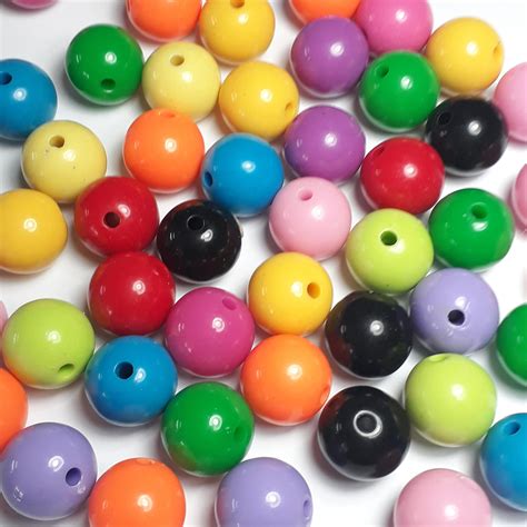 25pcs Large Acrylic Beads Assorted Beads 14mm Beads Plastic Beads Craft Beads Jewelry