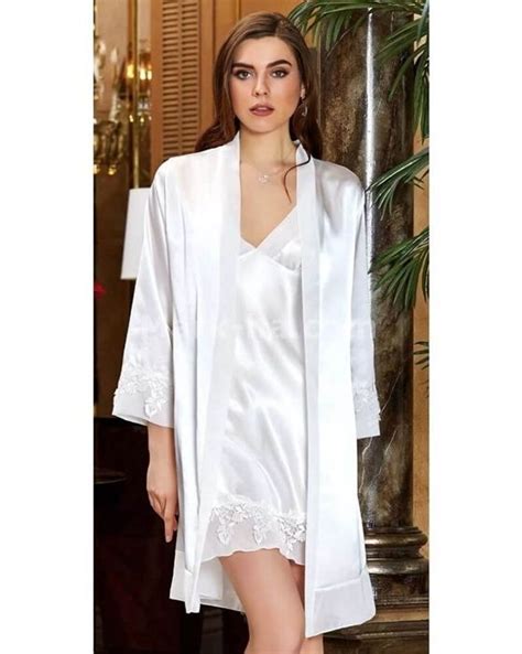 Jeremi Satin Nightgown Set 3136 Night Gown Nightgown Sets Satin Nightwear
