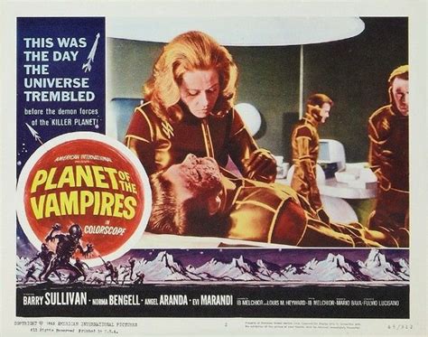 planet of the vampires aka terror in space 1965 lobby card sci fi movies lobby cards vampire