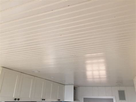And they are an easy diy! Beadboard Ceiling Install