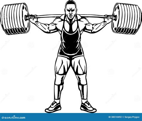 Bodybuilding And Powerlifting Vector Stock Vector Illustration Of