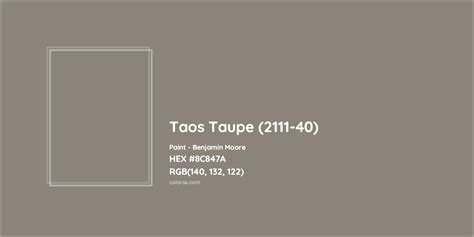 Benjamin Moore Taos Taupe 2111 40 Paint Color Codes Similar Paints