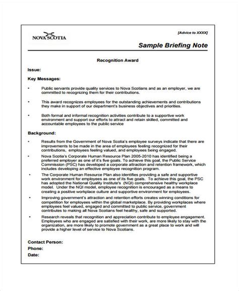 How To Write A Good Briefing Note How To Write A Briefing Note