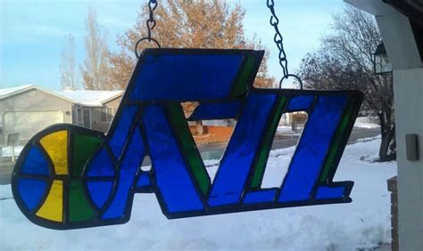 Stained Glass Utah Jazz Logo Stained Glass Glass Pictures My Heart