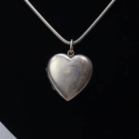 Sterling Silver 24g Tiffany And Co Heart Locket Necklace Property Room