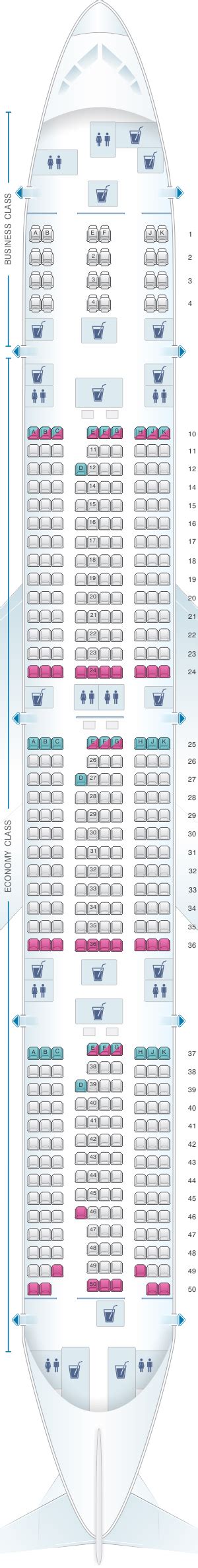 Mapa De Asientos Qatar Airways Boeing B777 300er 412pax Plano Del