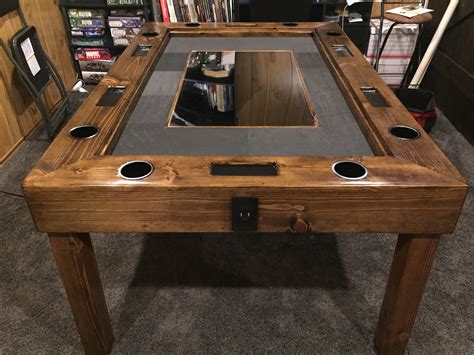 Gaming Table With Monitor For Digital Maps Rwoodworking