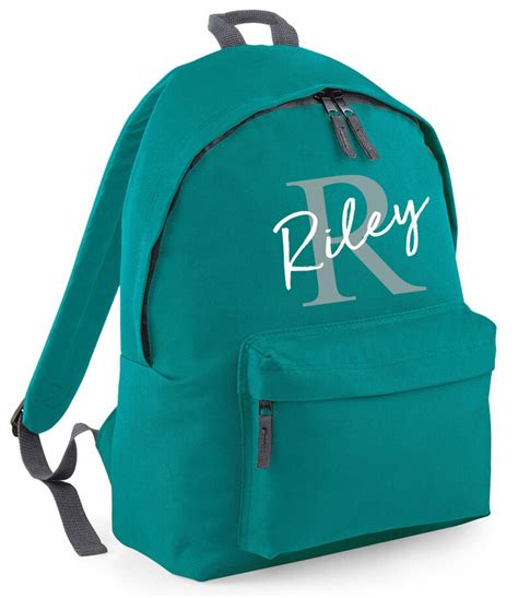 personalised letter name backpack etsy