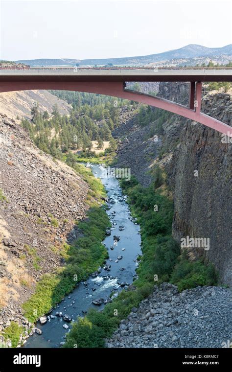 View Of A Section Of The Crooked River In Oregon From The High Bridge