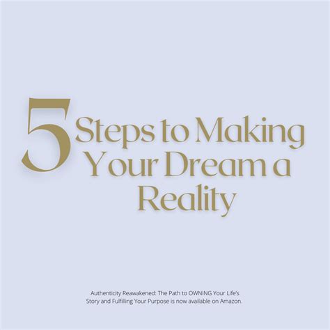 Five Steps To Making Your Dream A Reality Vicki Znavor