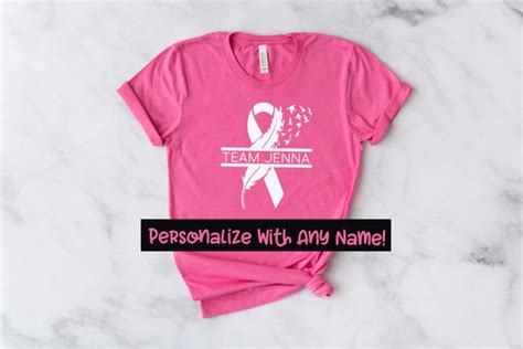 breast cancer awareness shirt team any name breast cancer etsy