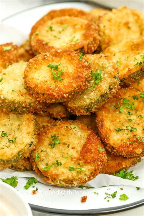 Try breading zucchini slices, eggplant slices or green tomatoes for a simple side dish. Crispy Fried Zucchini (Deep fried or Oven Fried) - Cooking ...
