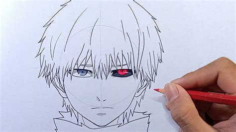 How To Draw Kaneki Ken Tokyo Ghoul Step By Step Youtube