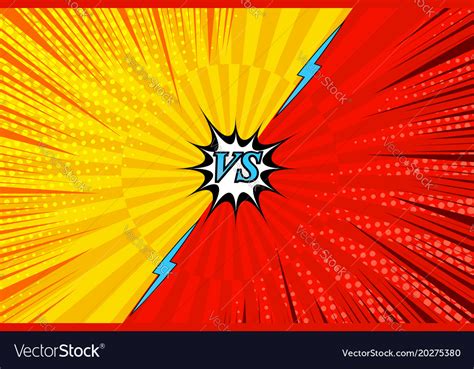 Comic Fighting Bright Background Royalty Free Vector Image