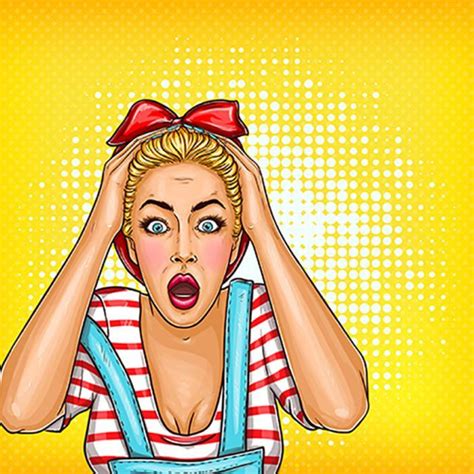 Pop Up Box Vector Hd Images Vector Pop Art Pin Up Shocked Surprised