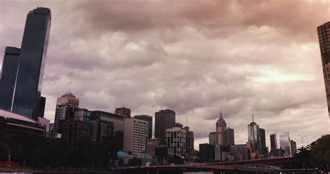 Hdr Cityscape And Skyline Of Melbourne Image Free Stock Photo