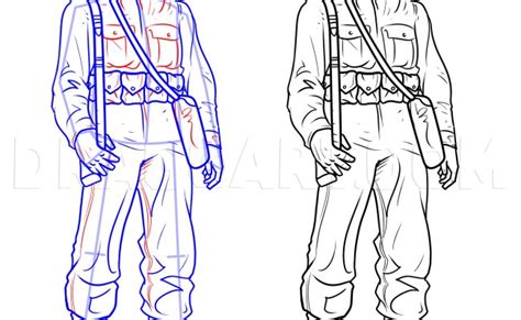How To Draw Soldiers Step By Step Drawing Guide By Kingtutorial