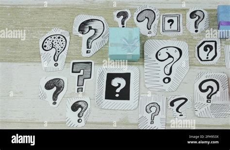 Question Marks And Color T Boxes Stock Video Footage Alamy
