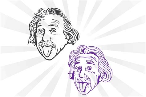 Albert Einstein Face Vector Svg Graphic By Jennadesignsstore · Creative