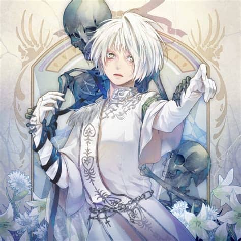 Tell us in the comments and have a happy valentine's day. Wallpaper Anime Boy, Skeleton, White Hair, Gloves, Flowers ...