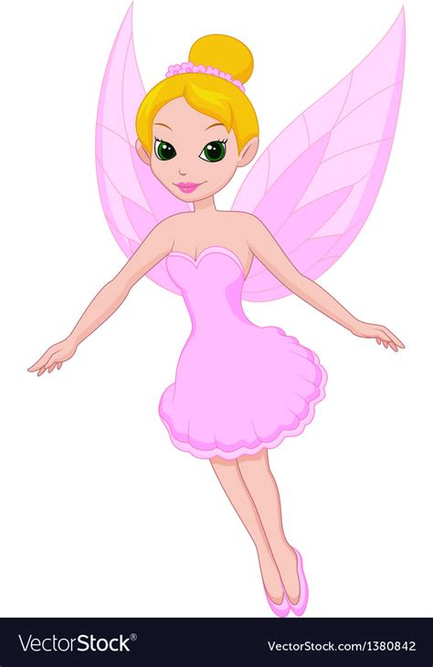 Cute Fairy Cartoon Royalty Free Vector Image Vectorstock