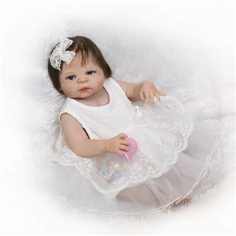 Buy 57cm White Lace Full Body Silicone Reborn Baby