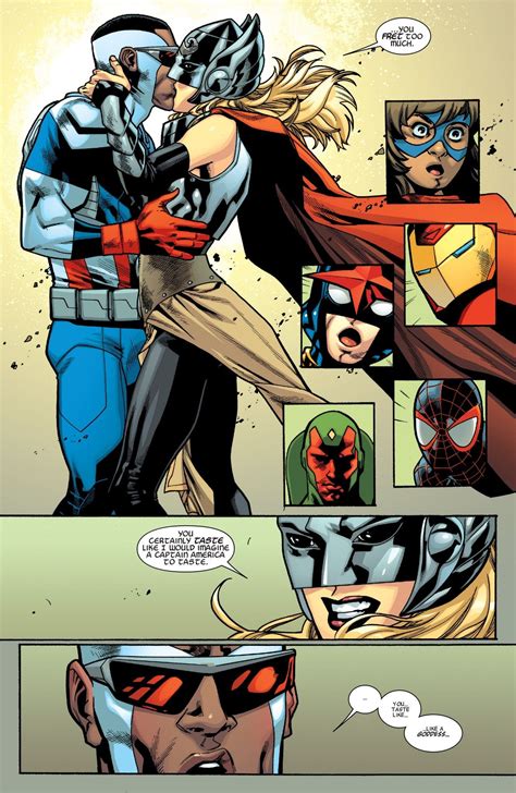 Thor Jane Foster And Captain America Falcon Arte Dc Comics Marvel