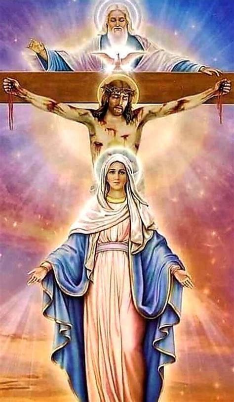 SantÍsima Trinidad Junto A La Virginal MarÍa Imagenes De Cristo