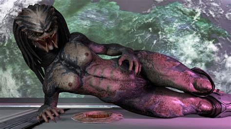 Rule D Alien Alien Girl Breasts Nude Pinup Predator Predator Franchise Pubic Hair Source