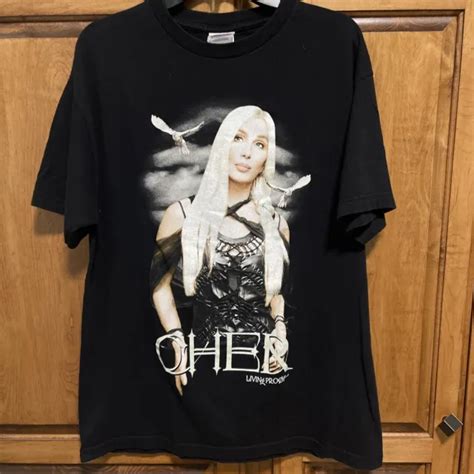 Cher Living Proof Farewell Tour Concert Vintage Black T Shirt