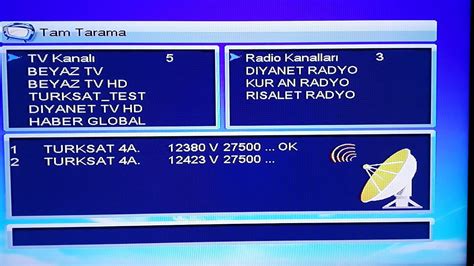 Türksat 4A otomatik kanal arama nasıl yapılır HİREMCO SD YouTube