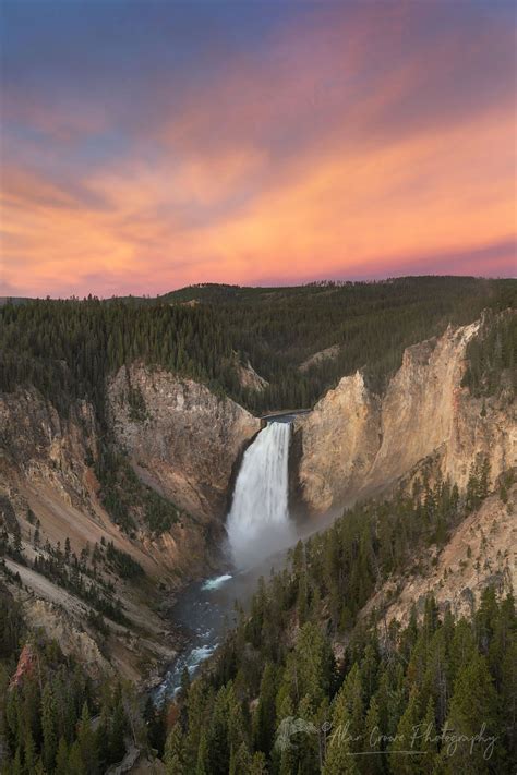 Lower Falls Of The Yellowstone River Alan Crowe Photography