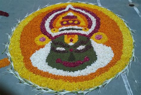 A simple yet vibrant design meant for everyone. Pookalam Designs - Flower Rangoli Designs for Diwali Onam ...