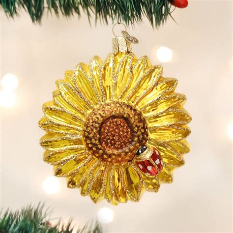 Old World Christmas Sunflower Glass Blown Ornament A Lot More