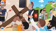 CRUCIFIXIÓN DE JESÚS | Biblia para niños | Todo se ha cumplido | Muerte ...