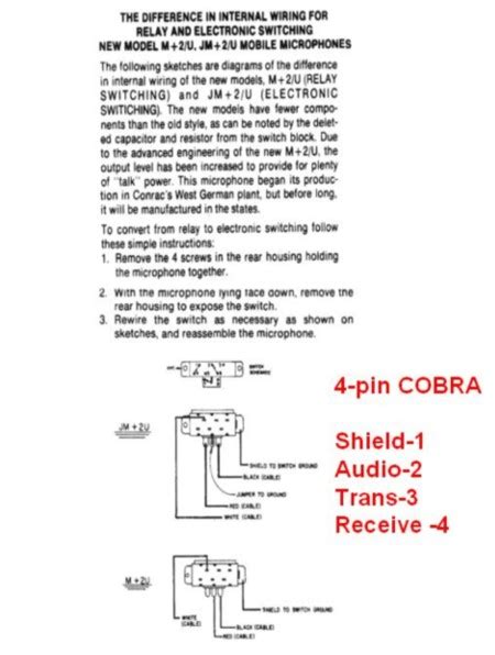 Cobra 4 Pin Cb Mic Wiring Diagram For Your Needs