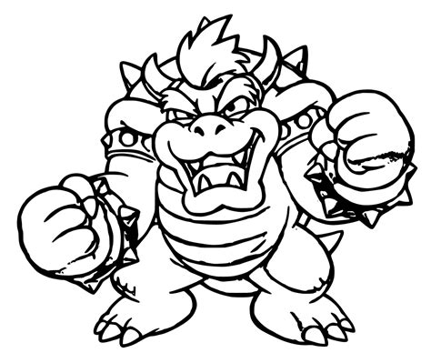 Super Mario Bowser Coloring Page Coloring Page Coloring Home