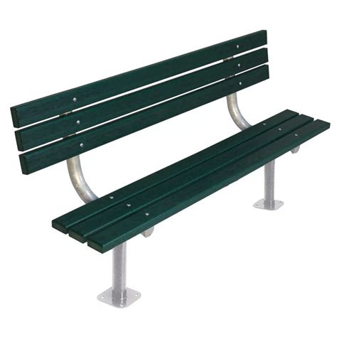 Ultrasite 6 Ft Commercial Recycled Plastic Surface Mount Bench With