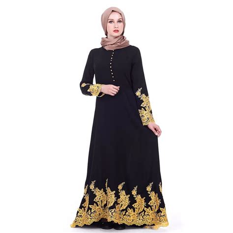 Abaya Turkish Evening Gown Lace Muslim Maxi Long Dress Women Middle East Long Sleeve Robe Dubai