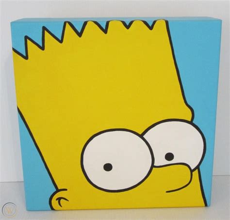 Bart Simpson Original Acrylic Painting 12x12 Cartoon Springfield Wos