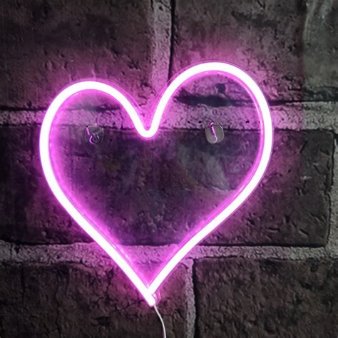 Neon Sign Led Light Up Logo Heart Cool Mania