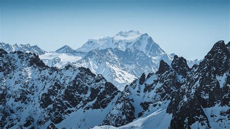 Download Wallpaper 1920x1080 Mountains Peak Alps Snowy Mountain Range Full Hd Hdtv Fhd