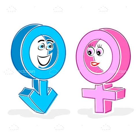 Cartoon Gender Symbols With Faces Vectorjunky Free Vectors Icons Logos And More