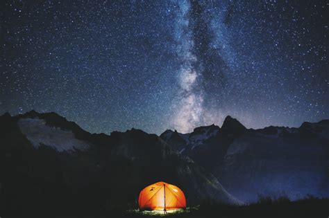 3840x2160 Resolution Tent Night Starry Sky 4k Wallpap