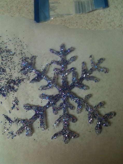 Glitter Snowflake Made With Hot Glue Be Celebrating The Seasons P