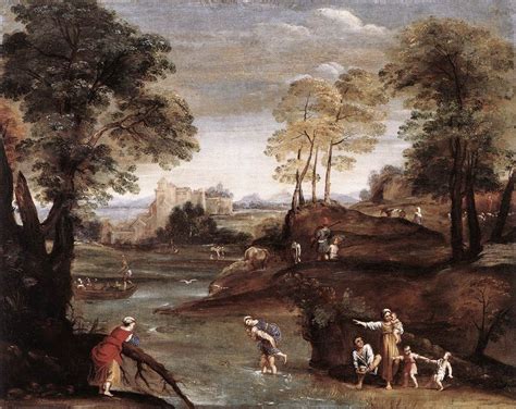 Landscape With Ford By Domenichino Domenico Zampieri Galleria