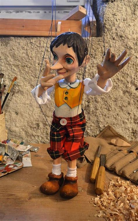 Pinocchio Wooden Marionette Classic Hand Carved Puppet Marionette