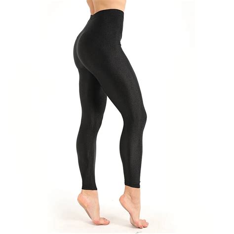 Womens Workout Leggings Casual Shiny Glossy Legging Female Fiteness