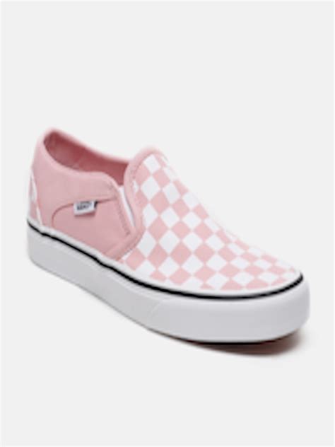 Buy Vans Women Pink Printed Slip On Sneakers Casual Shoes For Women